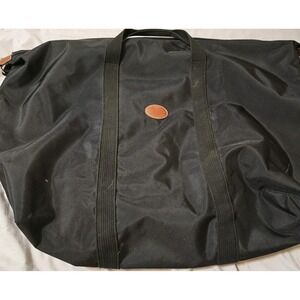 Longchamp Vintage XLarge Le Pliage Black Travel Soft Duffle w Strap